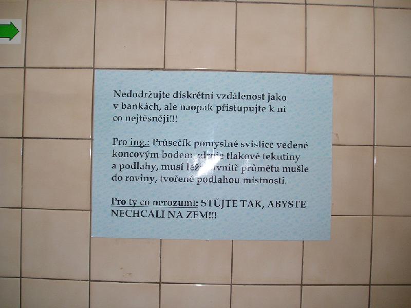 Wc upozornění